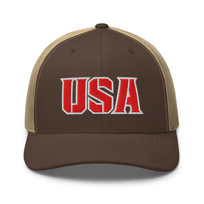 USA Power Cool Custom Patriotic Snapback Trucker Hats  for Men & Women (20 Colors)  Infidel Collective