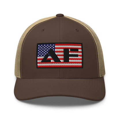 AF American Freedom Flag Snapback Custom Trucker Hat  Infidel Collective