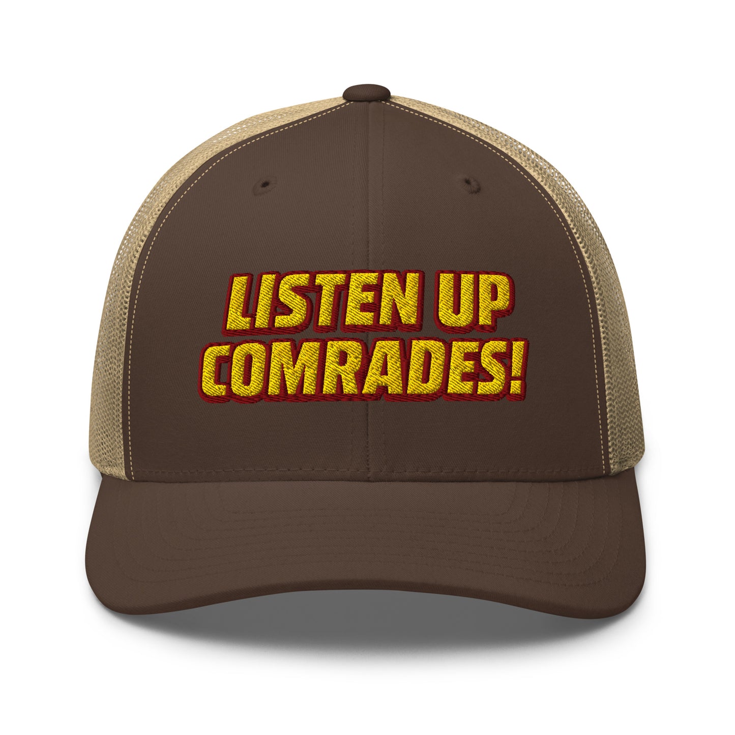 Listen Up Comrades Mesh Trucker Hat