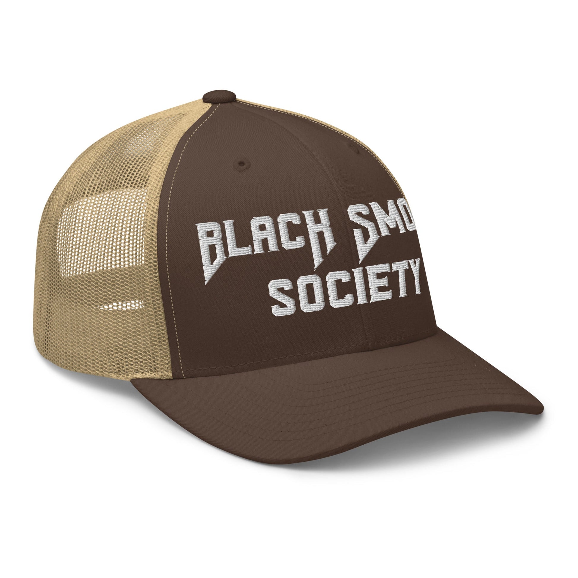 Hats  Snapback Custom Trucker Hat to Rep the Black Smoke Society Lifestyle Infidel Collective