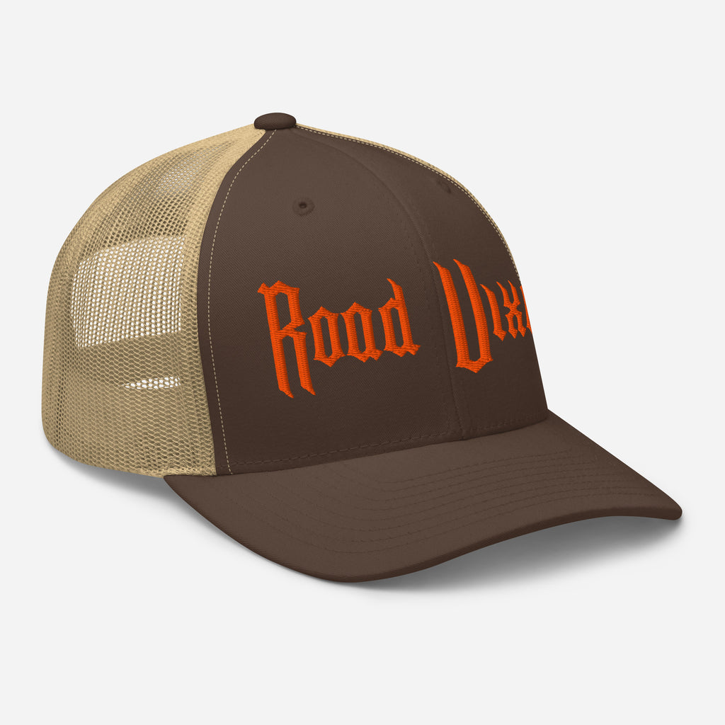 Snapback Custom Trucker Hats Road Vixen Cap for Sexy Women - Orange Stitch  Infidel Collective
