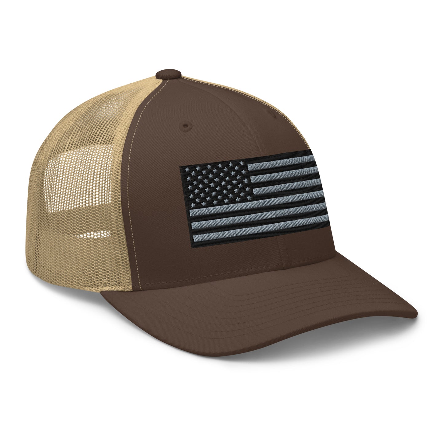 Blackout USA Flag Best Patriotic Custom Snapback Trucker Hats (20 Colors)  Infidel Collective