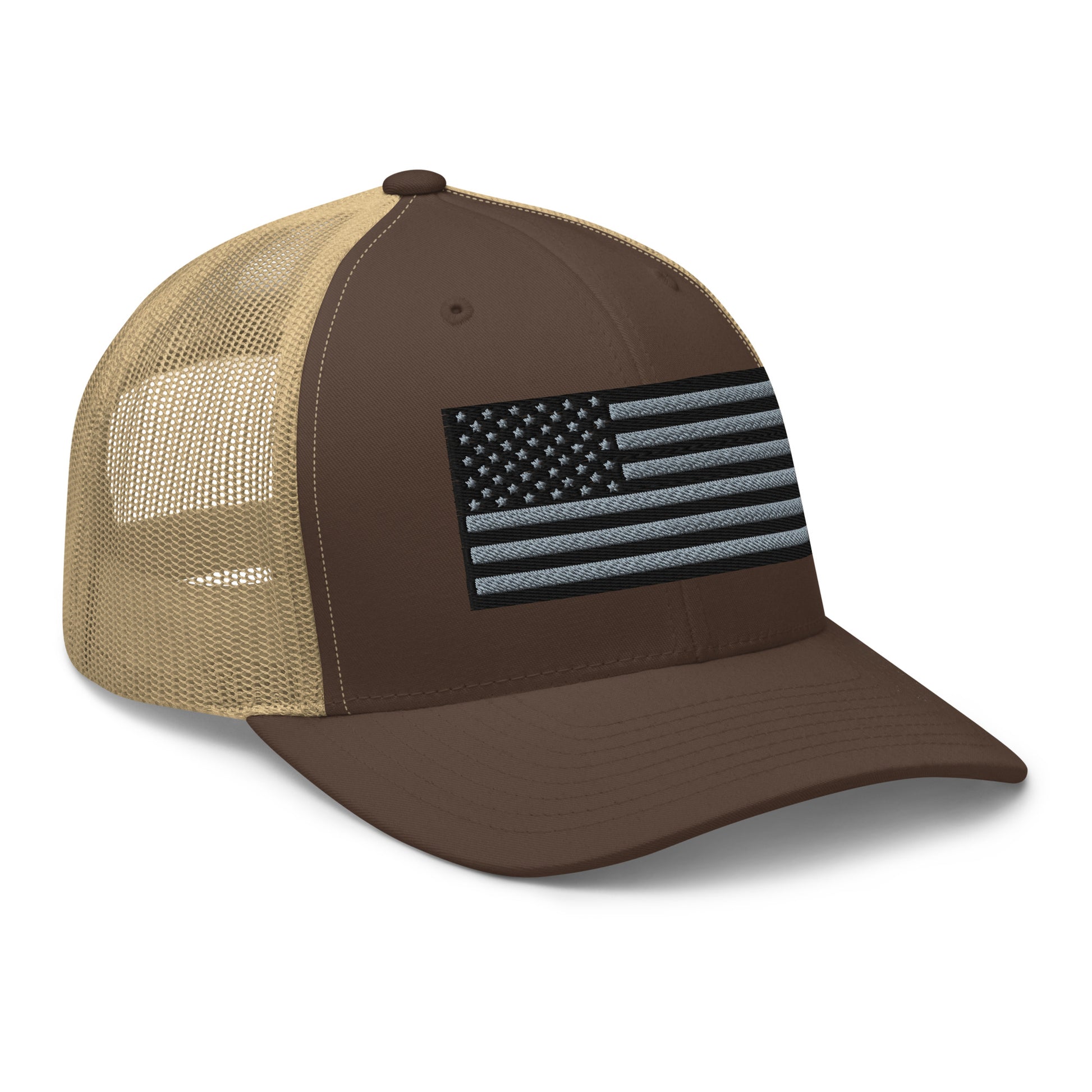 Blackout USA Flag Best Patriotic Custom Snapback Trucker Hats (20 Colors)  Infidel Collective