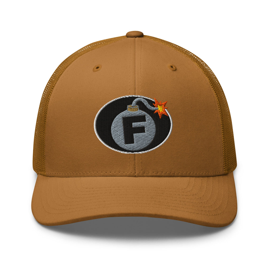 Hats Caramel Custom Snapback Trucker Hat Funny NSFW F-Bomb Cap in 20 Colors Infidel Collective