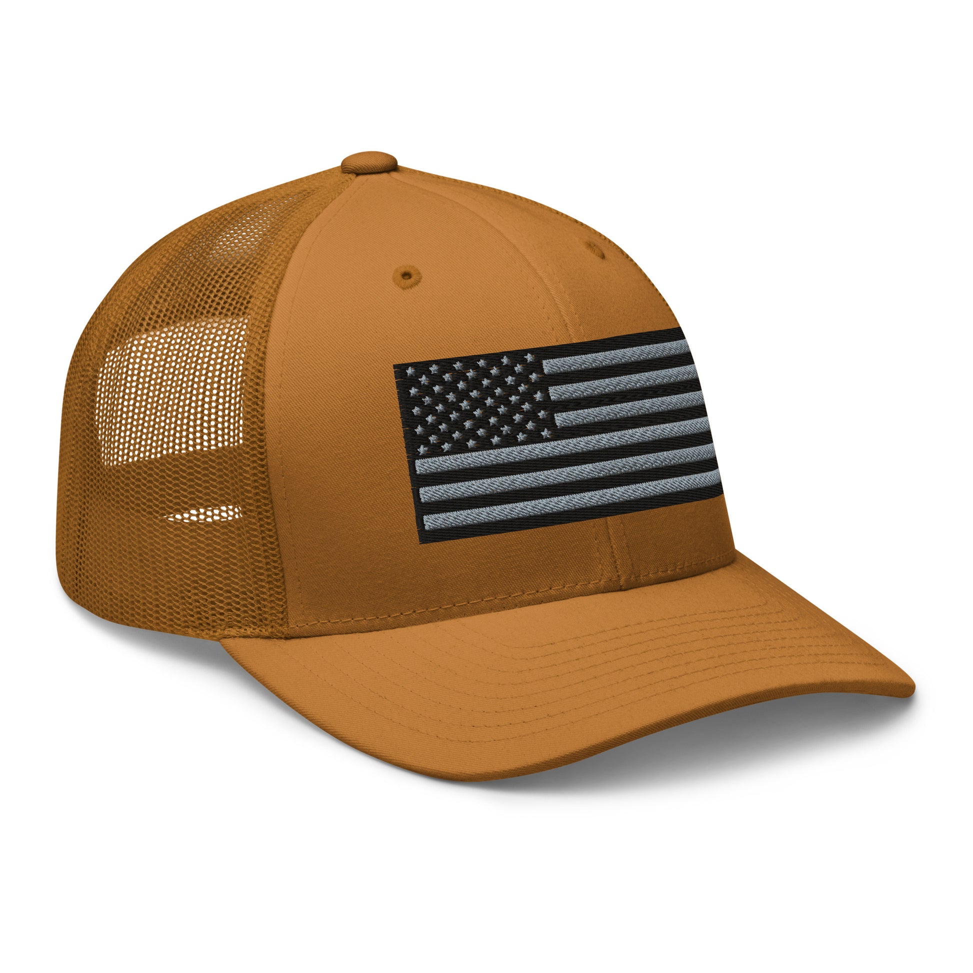 Blackout USA Flag Best Patriotic Custom Snapback Trucker Hats (20 Colors)  Infidel Collective