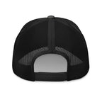 Charcoal Black snapback trucker cap with embroidered FAFO Power design, back view