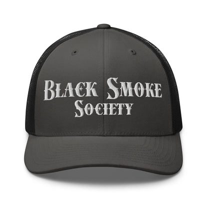 Hats Charcoal-Black Snapback Custom Trucker Hat Black Smoke Society Cap For Men & Women Infidel Collective