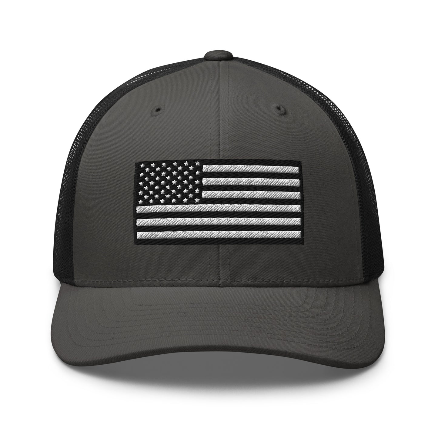 Monochrome US Flag Patriotic Hat - Snapback Custom Trucker Hats is 20 Colors  Infidel Collective