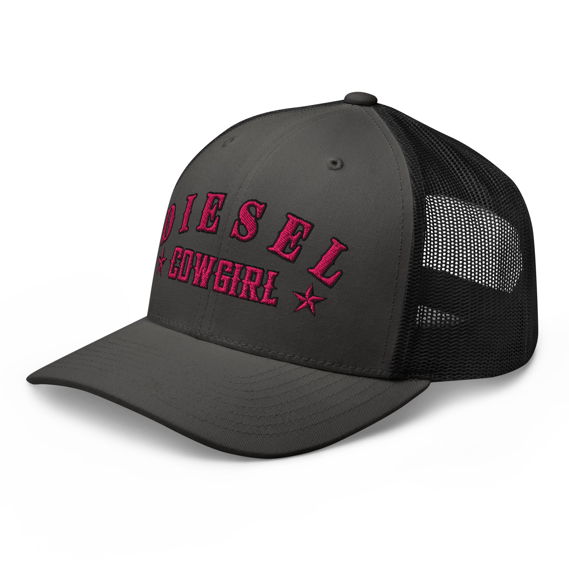 Custom Diesel Cowgirl Hat – Pink Stitch Snapback Trucker Cap for Diesel Gang Women  Infidel Collective