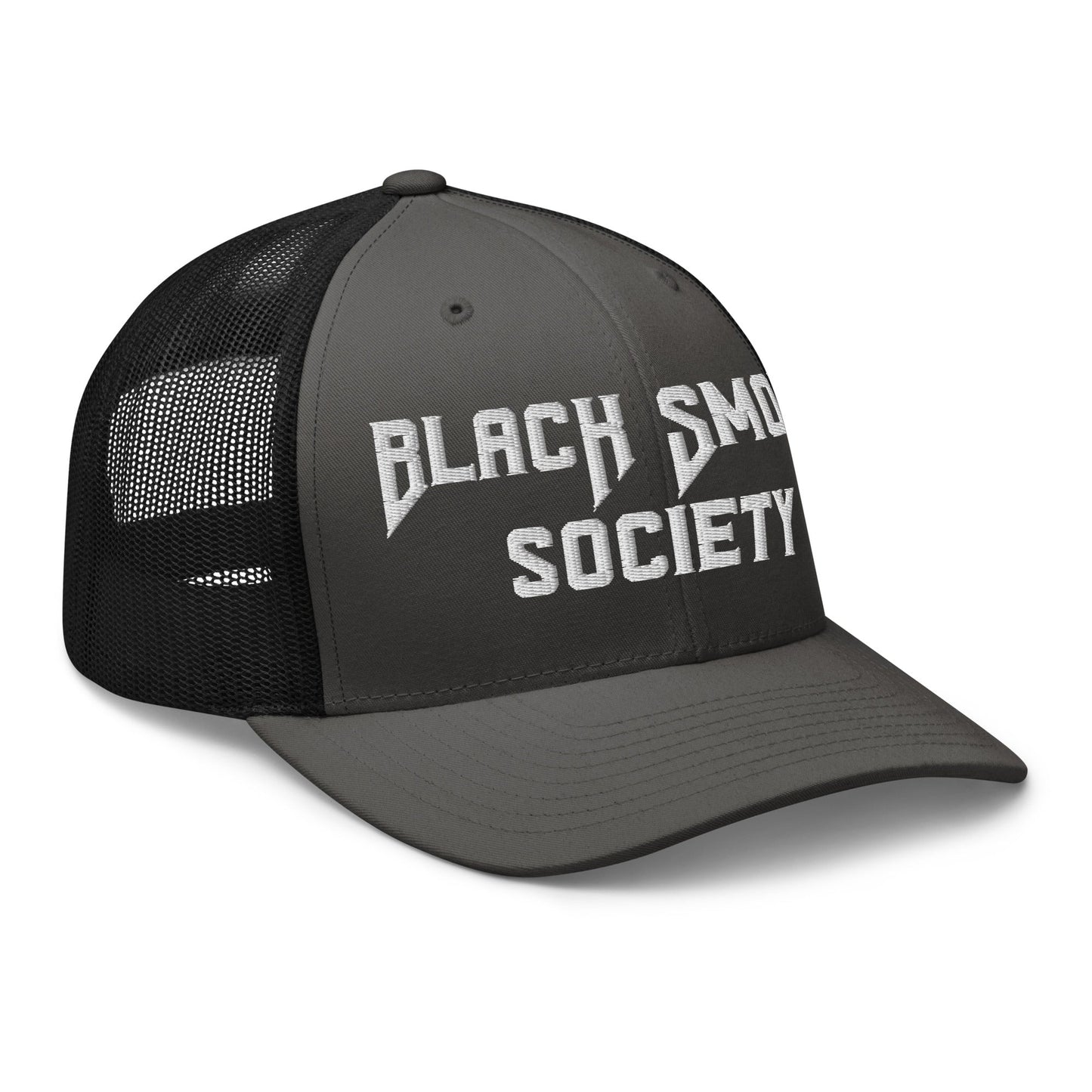Hats  Snapback Custom Trucker Hat to Rep the Black Smoke Society Lifestyle Infidel Collective