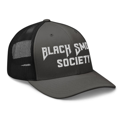 Hats  Snapback Custom Trucker Hat to Rep the Black Smoke Society Lifestyle Infidel Collective