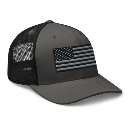 Blackout USA Flag Best Patriotic Custom Snapback Trucker Hats (20 Colors)  Infidel Collective