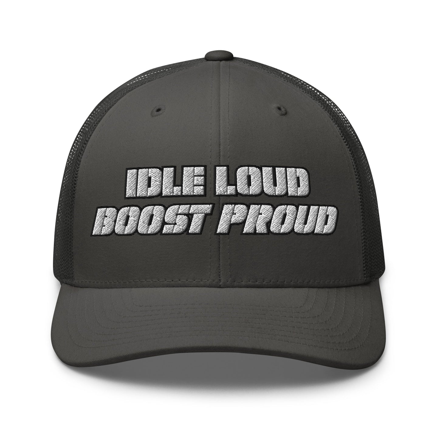 Hats Charcoal Snapback Custom Trucker Hat to Wear Proud – Idle Loud Boost Proud Mens Diesel Hats Infidel Collective