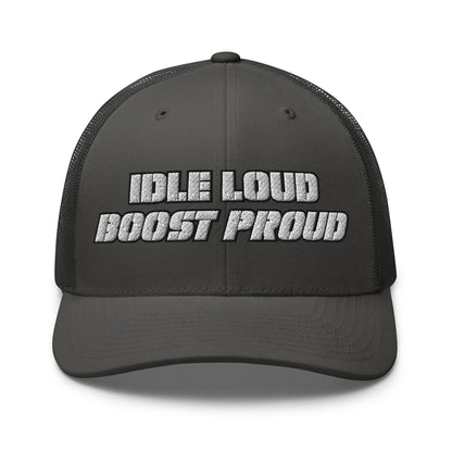 Hats Charcoal Snapback Custom Trucker Hat to Wear Proud – Idle Loud Boost Proud Mens Diesel Hats Infidel Collective