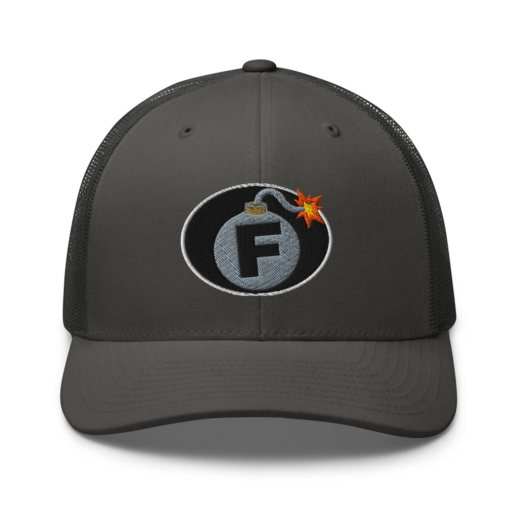 Hats Charcoal Custom Snapback Trucker Hat Funny NSFW F-Bomb Cap in 20 Colors Infidel Collective