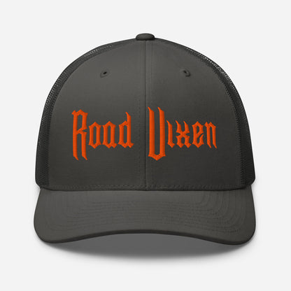 Snapback Custom Trucker Hats Road Vixen Cap for Sexy Women - Orange Stitch  Infidel Collective