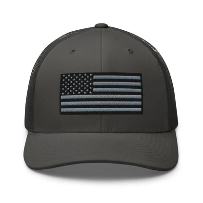 Blackout USA Flag Best Patriotic Custom Snapback Trucker Hats (20 Colors)  Infidel Collective
