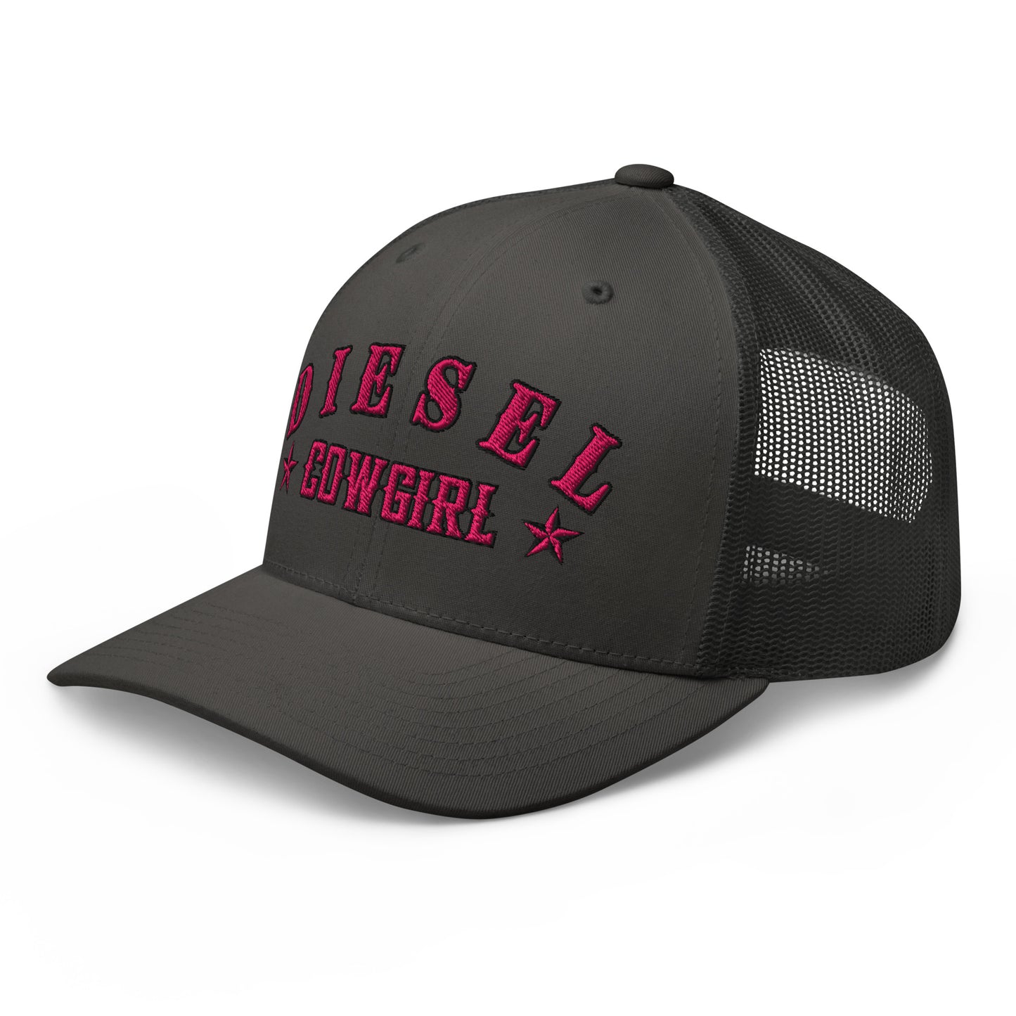 Custom Diesel Cowgirl Hat – Pink Stitch Snapback Trucker Cap for Diesel Gang Women  Infidel Collective