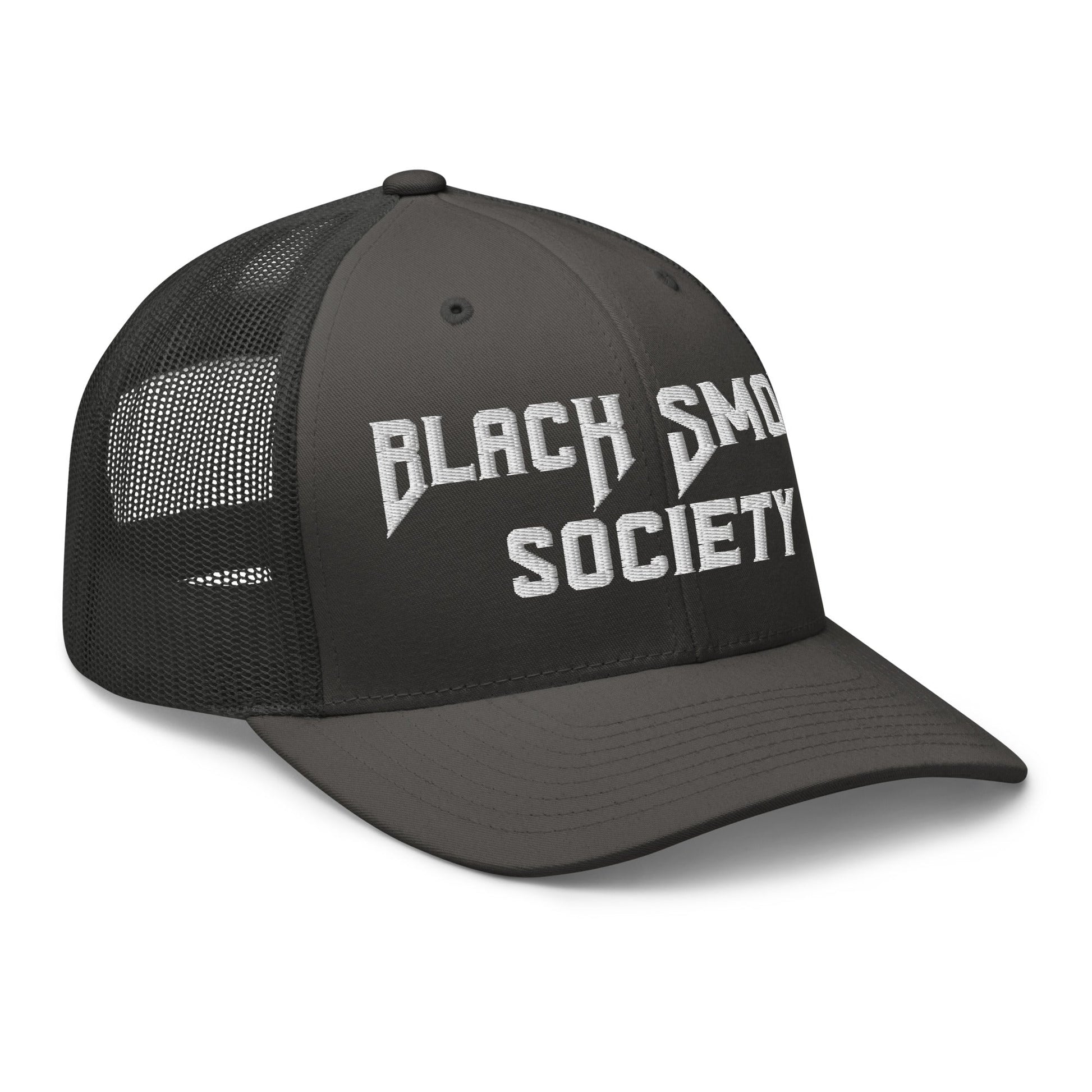 Hats  Snapback Custom Trucker Hat to Rep the Black Smoke Society Lifestyle Infidel Collective