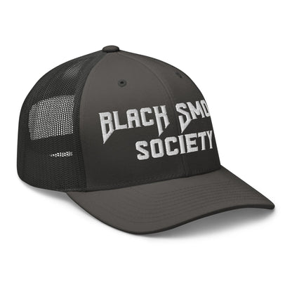 Hats  Snapback Custom Trucker Hat to Rep the Black Smoke Society Lifestyle Infidel Collective