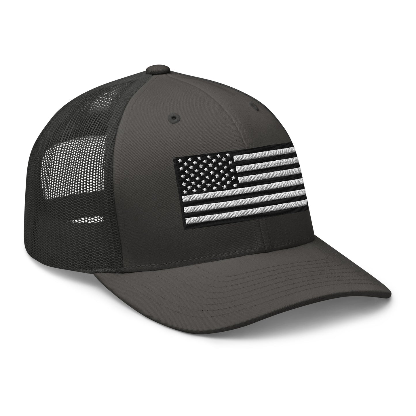 Monochrome US Flag Patriotic Hat - Snapback Custom Trucker Hats is 20 Colors  Infidel Collective
