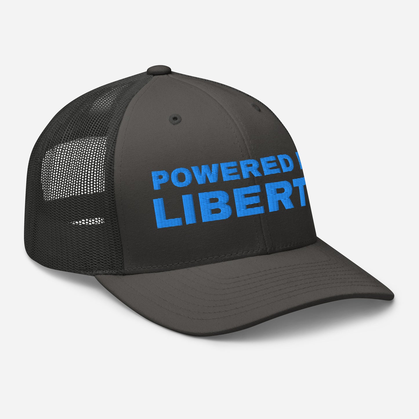 Snapback Custom Trucker Hats Powered by Liberty Cap in Blue Stitching  Infidel Collective