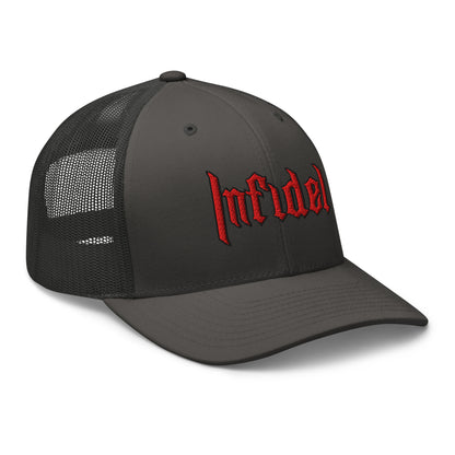 Snapback Custom Trucker Hats INFIDEL Red Stitch Badass Cap for Men & Women  Infidel Collective