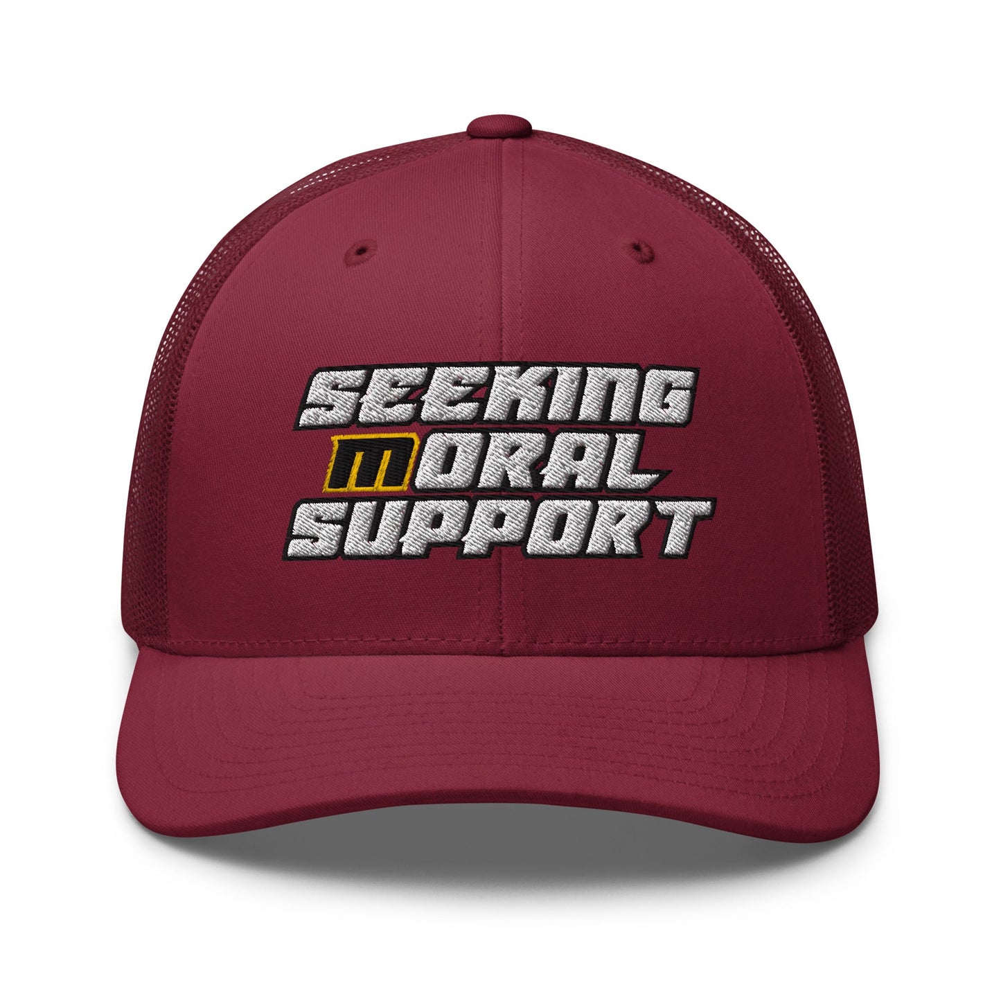 Cranberry Snapback Custom Trucker Hat – Funny NSFW Seeking M-oral Support Vulgar Humor Infidel Collective