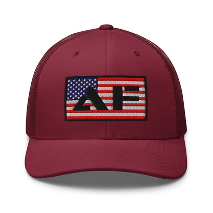 AF American Freedom Flag Snapback Custom Trucker Hat  Infidel Collective