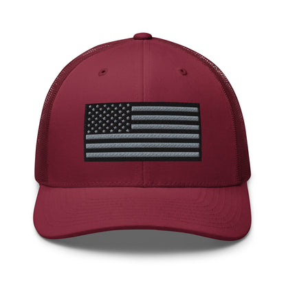 Blackout USA Flag Best Patriotic Custom Snapback Trucker Hats (20 Colors)  Infidel Collective
