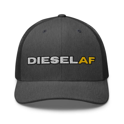 Hats Dark-Heather-Gray Snapback Custom Trucker Hat to Rock the Diesel AF Lifestyle for Men & Women Infidel Collective