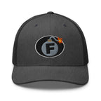 Hats Dark-Heather-Gray Custom Snapback Trucker Hat Funny NSFW F-Bomb Cap in 20 Colors Infidel Collective