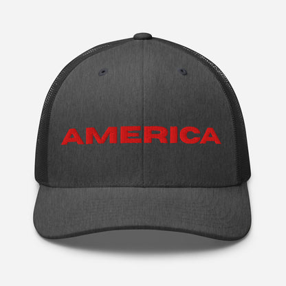 Cool AMERICA Custom Patriotic Red Stitch Snapback Trucker Hats (11 Colors)  Infidel Collective