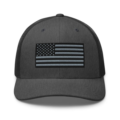 Blackout USA Flag Best Patriotic Custom Snapback Trucker Hats (20 Colors)  Infidel Collective