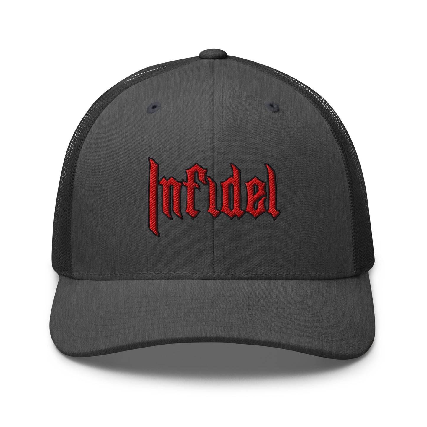 Snapback Custom Trucker Hats INFIDEL Red Stitch Badass Cap for Men & Women  Infidel Collective