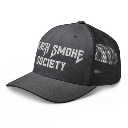 Hats  Snapback Custom Trucker Hat to Rep the Black Smoke Society Lifestyle Infidel Collective