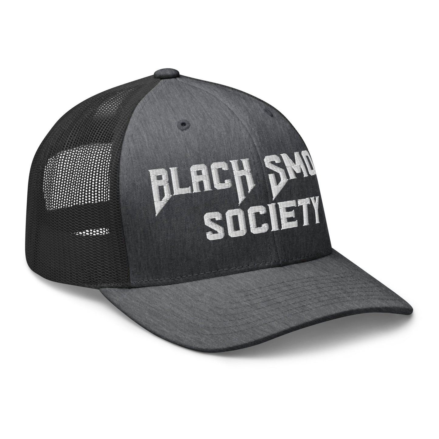 Hats  Snapback Custom Trucker Hat to Rep the Black Smoke Society Lifestyle Infidel Collective