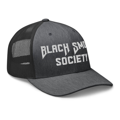 Hats  Snapback Custom Trucker Hat to Rep the Black Smoke Society Lifestyle Infidel Collective