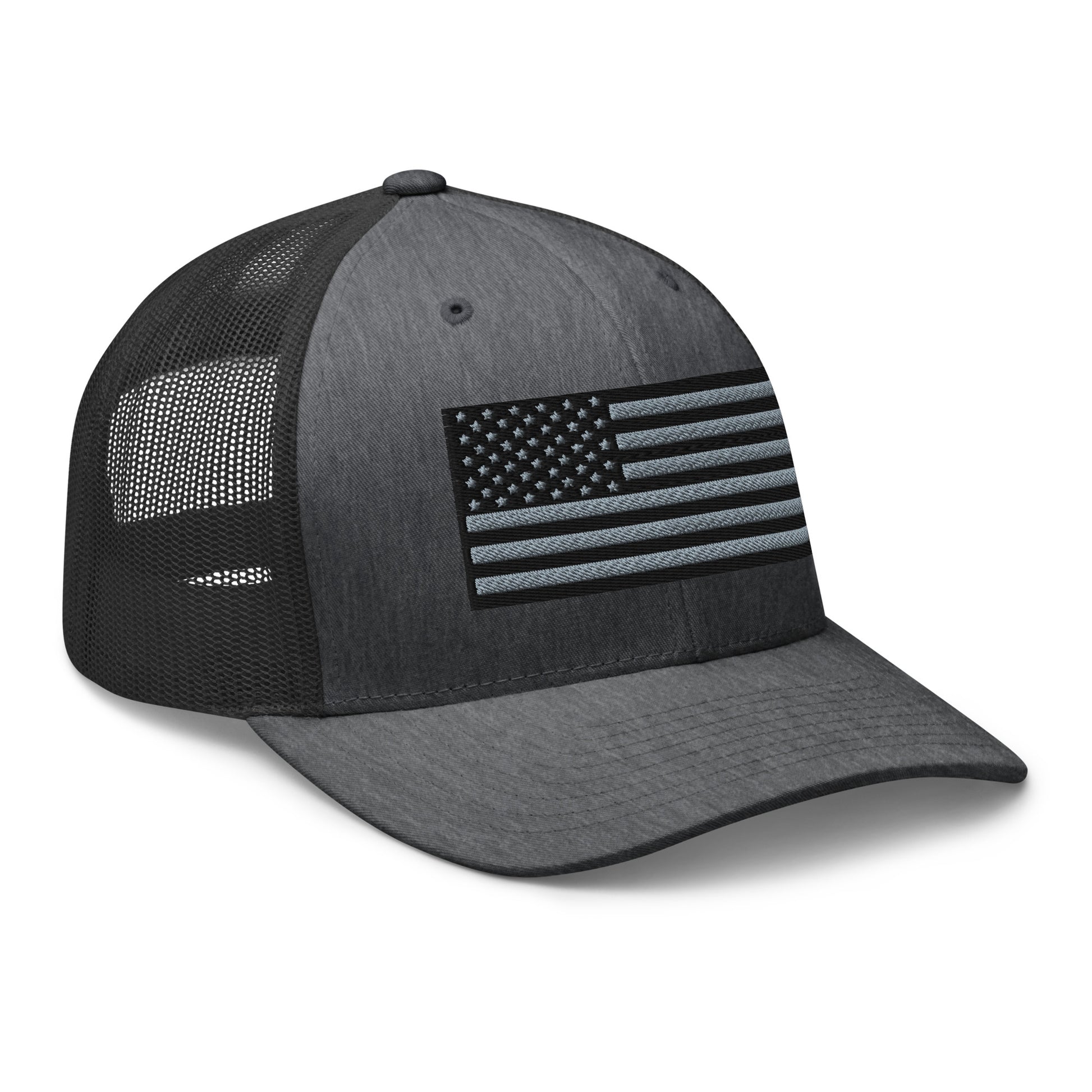 Blackout USA Flag Best Patriotic Custom Snapback Trucker Hats (20 Colors)  Infidel Collective
