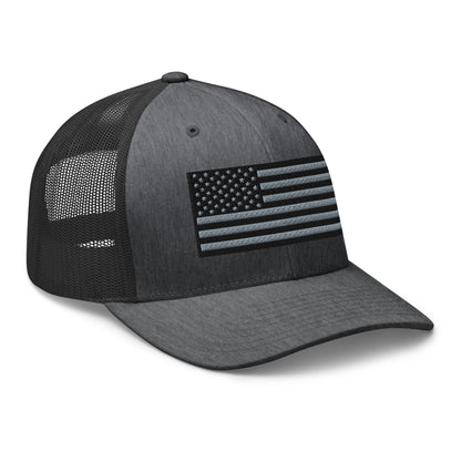 Blackout USA Flag Best Patriotic Custom Snapback Trucker Hats (20 Colors)  Infidel Collective