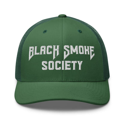 Hats Evergreen Snapback Custom Trucker Hat to Rep the Black Smoke Society Lifestyle Infidel Collective
