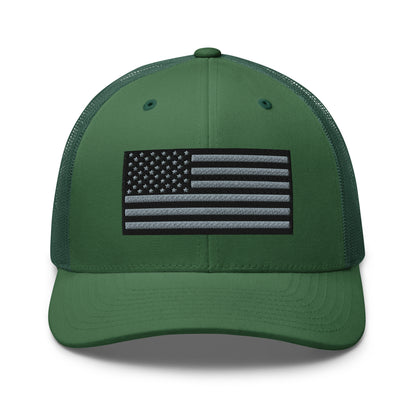 Blackout USA Flag Best Patriotic Custom Snapback Trucker Hats (20 Colors)  Infidel Collective