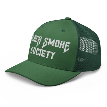 Hats  Snapback Custom Trucker Hat to Rep the Black Smoke Society Lifestyle Infidel Collective