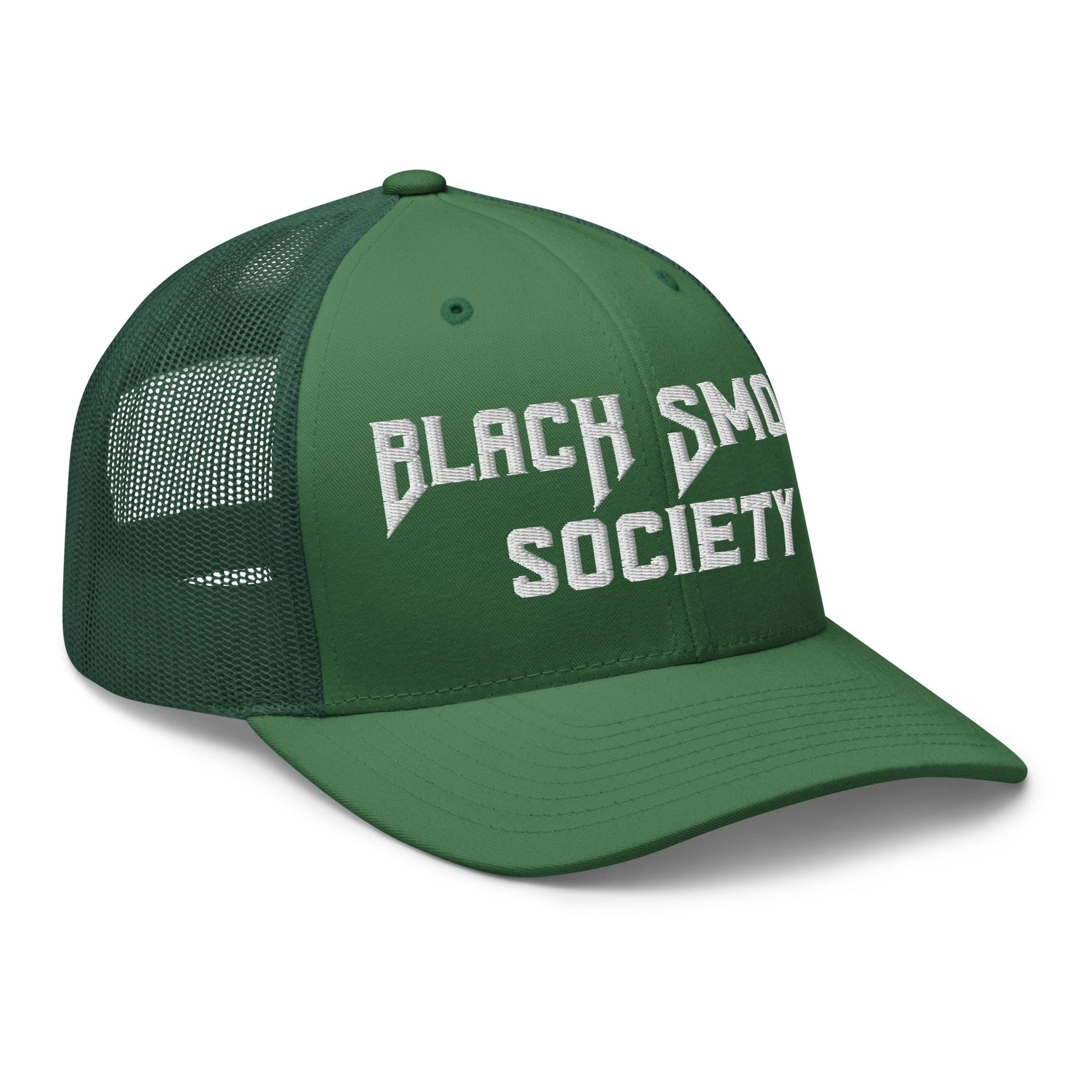 Hats  Snapback Custom Trucker Hat to Rep the Black Smoke Society Lifestyle Infidel Collective