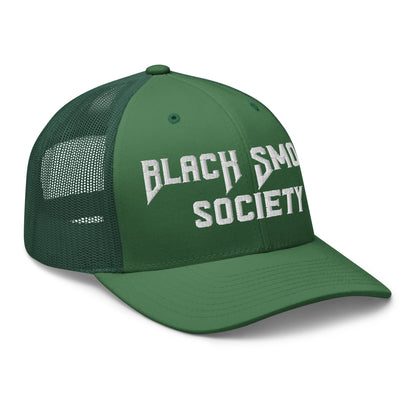 Hats  Snapback Custom Trucker Hat to Rep the Black Smoke Society Lifestyle Infidel Collective