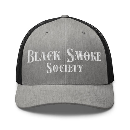Hats Heather-Black Snapback Custom Trucker Hat Black Smoke Society Cap For Men & Women Infidel Collective