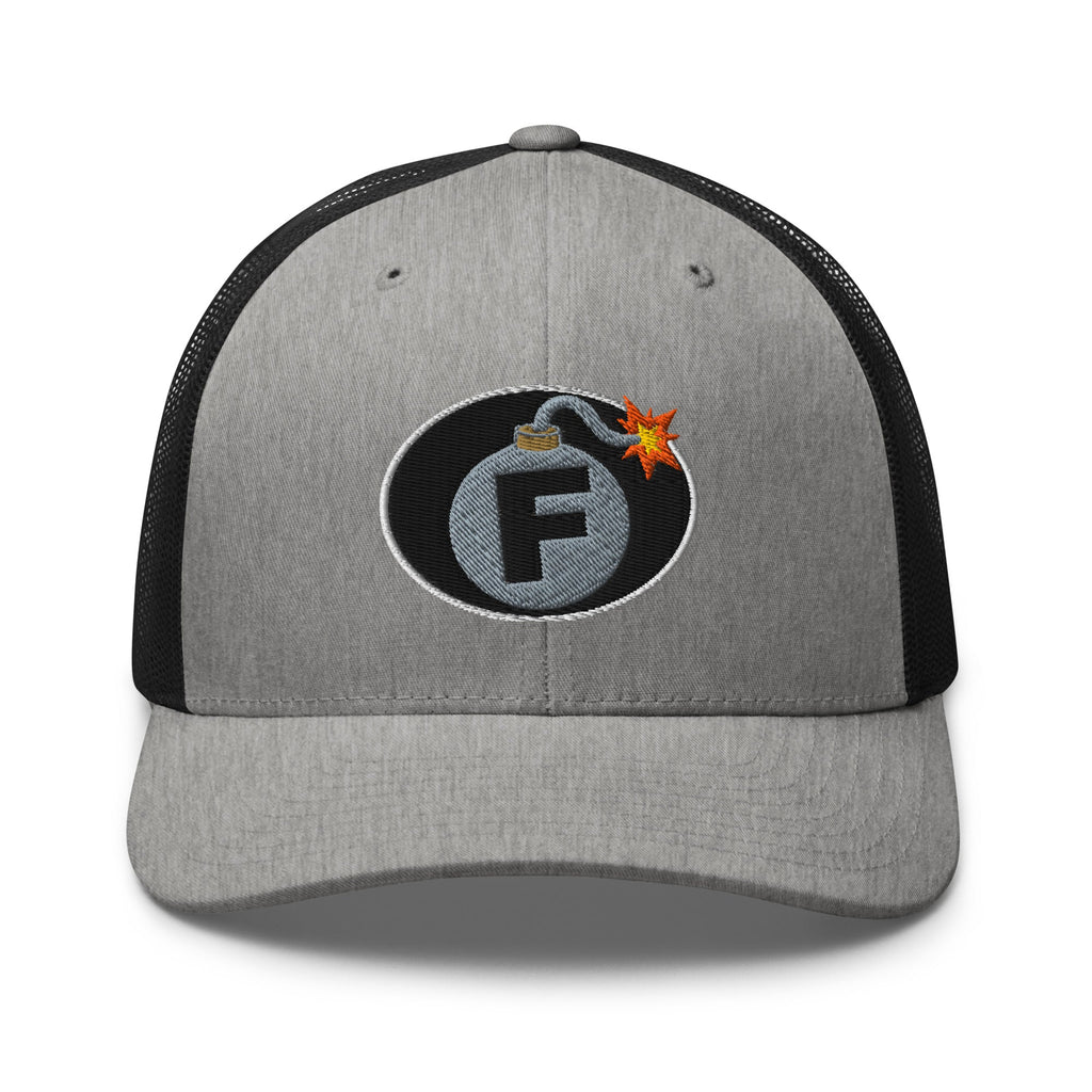 Hats Heather-Black Custom Snapback Trucker Hat Funny NSFW F-Bomb Cap in 20 Colors Infidel Collective