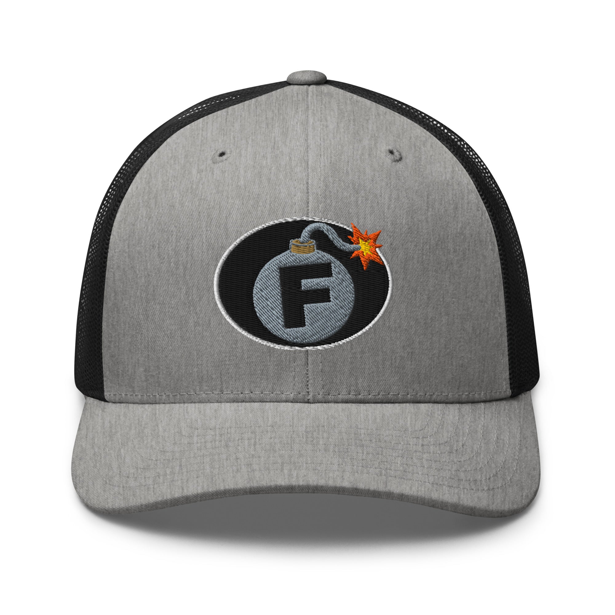 Hats Heather-Black Custom Snapback Trucker Hat Funny NSFW F-Bomb Cap in 20 Colors Infidel Collective