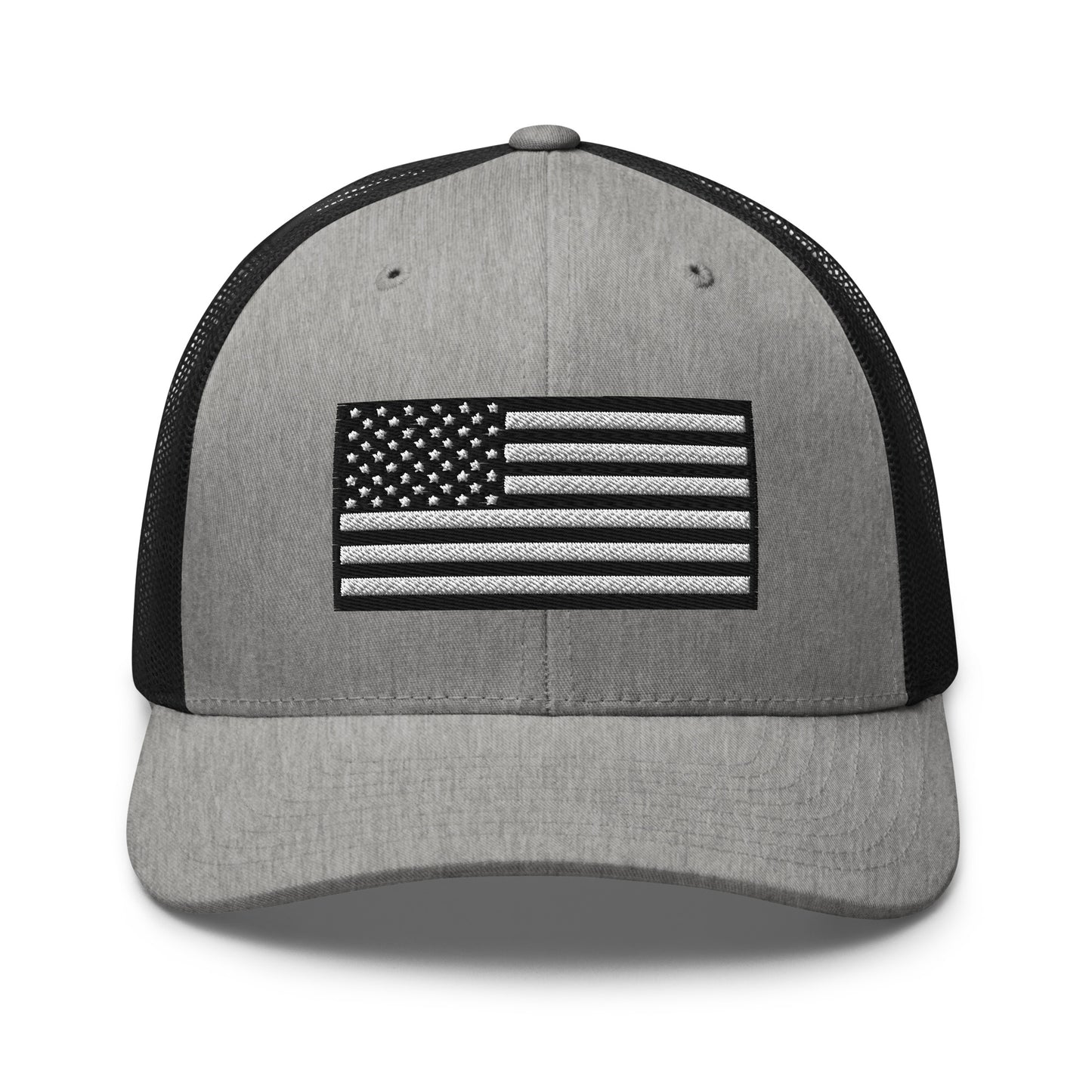 Monochrome US Flag Patriotic Hat - Snapback Custom Trucker Hats is 20 Colors  Infidel Collective