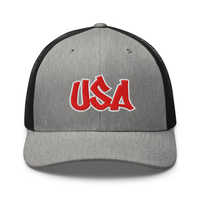 Cool USA Street Script Custom Patriotic Snapback Trucker Hats for Men & Women (20 Colors)  Infidel Collective